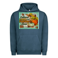 Pigment Midnight Navy autumn leaves and pumpkins please mouse pad Urban Hoodie - BundleAndBundleShop