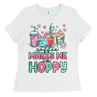 White easter coffee makes me so hoppy Ladies Tee - Jasminsmagicworld