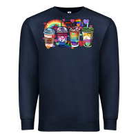 Navy lgbtq coffee cups Premium Sweatshirt - HowdyJamesFarm