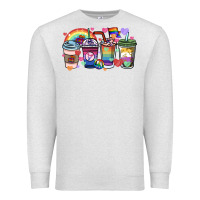 Oatmeal Heather lgbtq coffee cups Premium Sweatshirt - HowdyJamesFarm