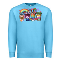 Ocean Blue lgbtq coffee cups Premium Sweatshirt - HowdyJamesFarm