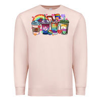 Pale Pink lgbtq coffee cups Premium Sweatshirt - HowdyJamesFarm