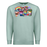 Seafoam lgbtq coffee cups Premium Sweatshirt - HowdyJamesFarm