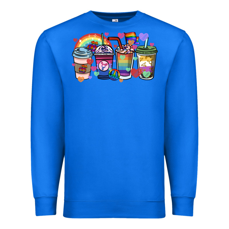 Lgbtq Coffee Cups Premium Sweatshirt by HowdyJamesFarm | Teevron
