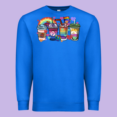 Lgbtq Coffee Cups Premium Sweatshirt Designed By Howdyjamesfarm