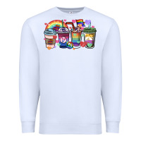 White lgbtq coffee cups Premium Sweatshirt - HowdyJamesFarm
