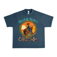 Midnight Navy shoulda been a cowgirl Urban Heavy Tee - MaliasSmallBusiness