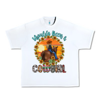 White shoulda been a cowgirl Urban Heavy Tee - MaliasSmallBusiness