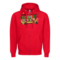 Red santas favorite bus driver Zipper Hoodie - texasbilliewilder