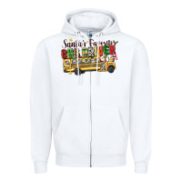 White santas favorite bus driver Zipper Hoodie - texasbilliewilder