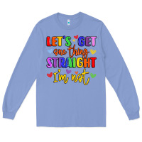Colony Blue celebrate pride with colorful text Long Sleeve Tee - LillyAllenDesigns