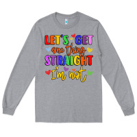 Heather Grey celebrate pride with colorful text Long Sleeve Tee - LillyAllenDesigns