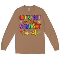 Toasted Coconut celebrate pride with colorful text Long Sleeve Tee - LillyAllenDesigns