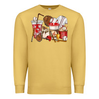 Antique Gold Baseball coffee cups Premium Sweatshirt - HowdyJamesFarm