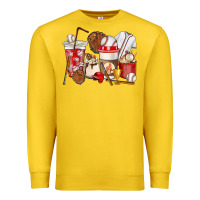 Lemon Baseball coffee cups Premium Sweatshirt - HowdyJamesFarm