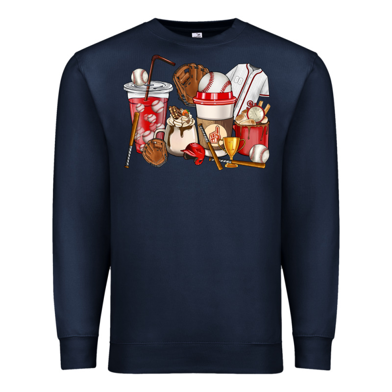 Baseball Coffee Cups Premium Sweatshirt by HowdyJamesFarm | Teevron