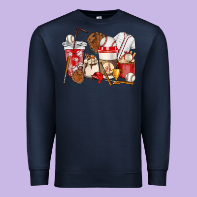 Baseball Coffee Cups Premium Sweatshirt Designed By Howdyjamesfarm