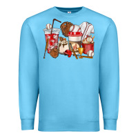 Ocean Blue Baseball coffee cups Premium Sweatshirt - HowdyJamesFarm