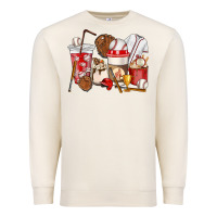 Sandshell Baseball coffee cups Premium Sweatshirt - HowdyJamesFarm