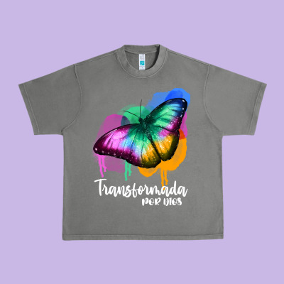 Transformada Por Dios Urban Heavy Tee Designed By Jahusdesignshop