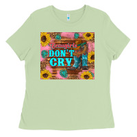 Matcha cowgirls don't crty boots hat sunflowers tumbler Ladies Tee - Artiststas