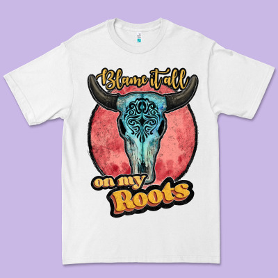 Blame It All On My Roots Black Premium Tee Designed By Jahusdesignshop