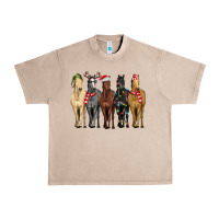 French Oak horses with christmas Urban Heavy Tee - MaliasSmallBusiness