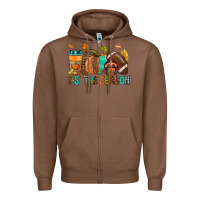 Chestnut Tis' the season Fall Zipper Hoodie - NancyCooperArtShop