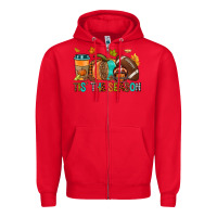 Red Tis' the season Fall Zipper Hoodie - NancyCooperArtShop