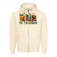 Sandshell Tis' the season Fall Zipper Hoodie - NancyCooperArtShop