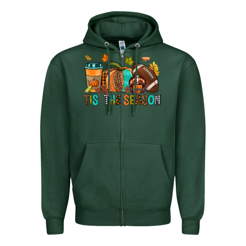 Tis' The Season Fall Zipper Hoodie by NancyCooperArtShop | Teevron