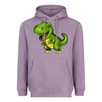 Lavender Cartoon T-Rex Heavyweight Hoodie - HowdyJamesFarm