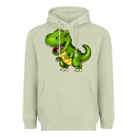 Matcha Cartoon T-Rex Heavyweight Hoodie - HowdyJamesFarm