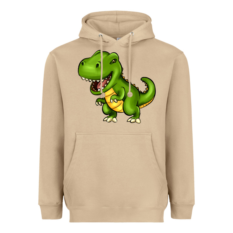 Cartoon T-rex Heavyweight Hoodie by HowdyJamesFarm | Teevron