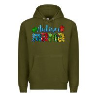 Army Green autism mama Premium Hoodie - CowGirlArtShop