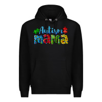 Black autism mama Premium Hoodie - CowGirlArtShop