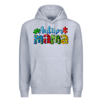 Heather Grey autism mama Premium Hoodie - CowGirlArtShop