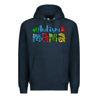 Navy autism mama Premium Hoodie - CowGirlArtShop