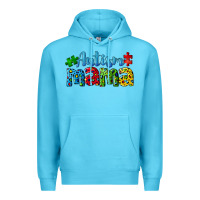 Ocean Blue autism mama Premium Hoodie - CowGirlArtShop