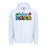 White autism mama Premium Hoodie - CowGirlArtShop