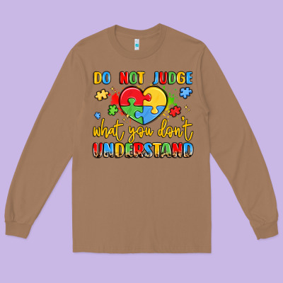 Puzzle Heart Inclusivity Message Long Sleeve Tee Designed By Lillyallendesigns