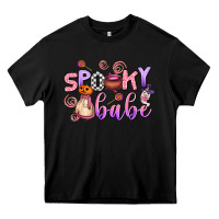 Black spooky babe Heavy Core Tee - AdoDesignShop