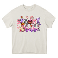 Cream spooky babe Heavy Core Tee - AdoDesignShop
