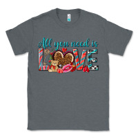 Charcoal Heather all you need is love Classic Tee - NancyCooperArtShop