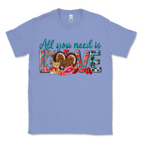 Colony Blue all you need is love Classic Tee - NancyCooperArtShop