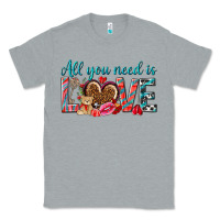Heather Grey all you need is love Classic Tee - NancyCooperArtShop