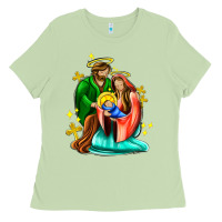 Matcha oh holy night  with cross ado Ladies Tee - AdoDesignShop