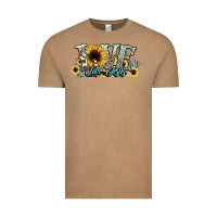 Love Like Jesus Sunflowers Vintage Tee | Teevron