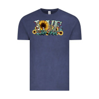 Vintage Denim love like jesus sunflowers Vintage Tee - NancyCooperArtShop