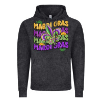 Vintage Black mardi gras with fleur de lis Vintage Hoodie - MaliasSmallBusiness